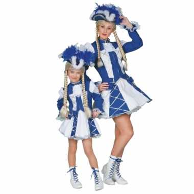Dansmarieke carnavalskleding blauw meisjes