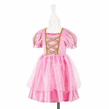 Roze prinsessencarnavalskleding kant meisjes