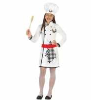 Chef kok uniform carnavalskleding meisjes