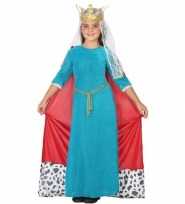 Middeleeuwse koningin carnavalskleding meisjes