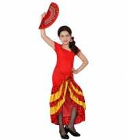 Rode flamenco carnavalskleding meisjes